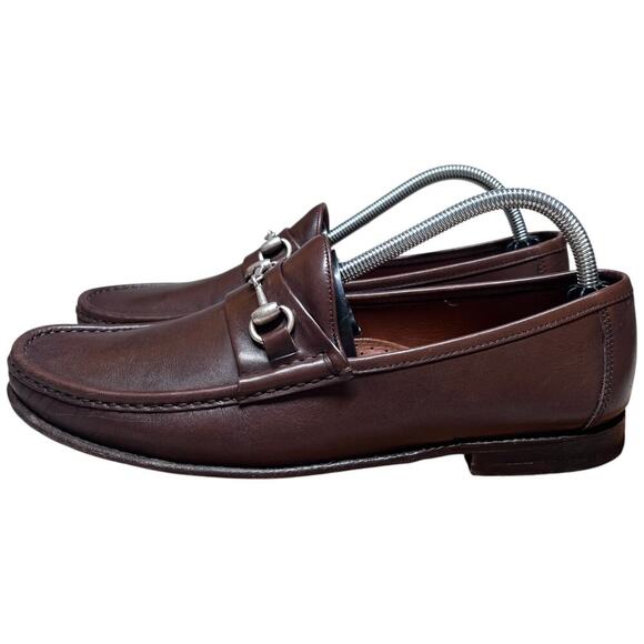 ALLEN EDMONDS Verona II Men's Sz 9.5 Brown Chili Leather Loafers Horse Bit - Picture 2 of 14